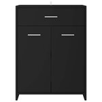 vidaXL Armoire de salle de bain noir 60x33x80 cm bois d’ingénierie