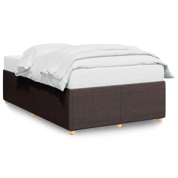 vidaXL Cadre de lit sans matelas marron foncé 120x190 cm tissu