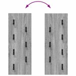 vidaXL Porte-manteau mural Montage mural Sonoma gris 30 x 1.5 x 80 cm