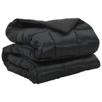 vidaXL Duvet d'hiver Noir 200 x 140 cm Satin et Microfibre