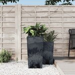 vidaXL Jardinière et intérieur amovible anthracite 21/49L aspect béton