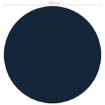 vidaXL Film solaire de piscine flottant PE 381 cm Noir et bleu