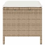 vidaXL Ensemble de salle à manger pour jardin 3 Pièces Beige Poly rotin