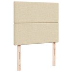 vidaXL Cadre de lit ottoman avec matelas crème 120x200cm tissu