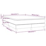 vidaXL Sommier à lattes de lit avec matelas Bleu 140x190 cm Tissu