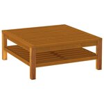 Salon de jardin meuble d'extérieur ensemble de mobilier 5 pièces avec coussin crème bois d'acacia solide 02_0016293