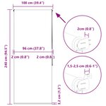vidaXL Store enrouleur de douche 100x240 cm largeur du tissu 96 cm