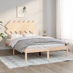vidaXL Cadre de lit 120x190 cm Petit double Bois massif