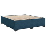vidaXL Sommier à lattes de lit et matelas Bleu 200x200 cm velours