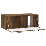 vidaXL Meuble TV mural Chêne fumé 78 5 x 41 x 30 cm Bois d'ingénierie