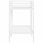 VidaXL Lit superposé sans matelas blanc 90x190 cm acier