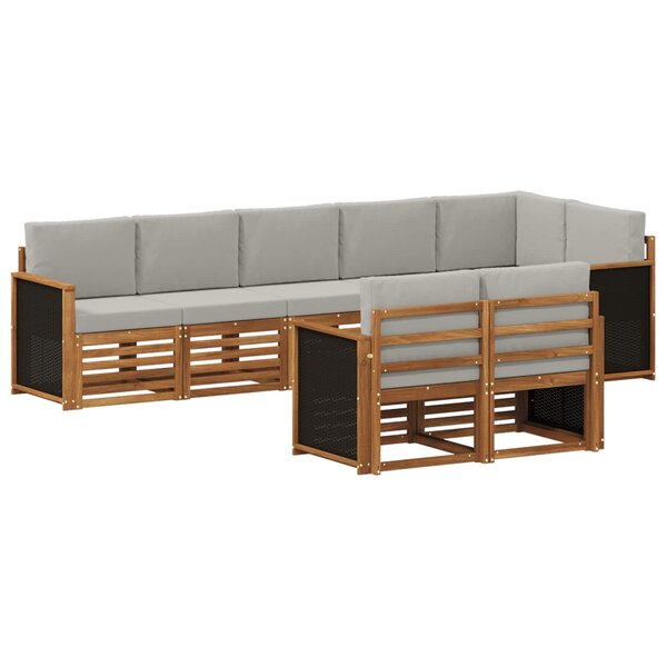 vidaXL Ensemble de canapés d'extérieur 7 pc