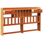 vidaXL Tête de lit avec rangement cire marron 200cm bois massif de pin