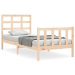 vidaXL Cadre de lit sans matelas bois de pin massif