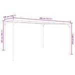 vidaXL Belvédère anthracite 4x4 m 180 g/m² tissu et acier