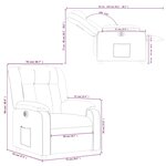 vidaXL Fauteuil inclinable électrique Rouge Similicuir