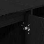 Meuble TV vidaXL - Chêne noir - 120x30x40 5 cm - Fabriqué en bois d'ingénierie