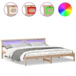 vidaXL Cadre de lit Marron 180 x 200 cm Bois massif en pin
