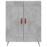 vidaXL Buffet haut Gris béton 69 5x34x180 cm Bois d'ingénierie