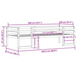vidaXL Cadre de lit pour enfants sans matelas 90x200 cm pin massif
