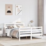 vidaXL Cadre de lit sans matelas blanc 150x200 cm bois de pin massif