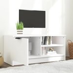 vidaXL Meuble TV Blanc 80x35x36 5 cm Bois d'ingénierie