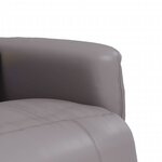 vidaXL Fauteuil inclinable de massage repose-pieds gris similicuir