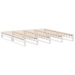vidaXL Cadre de lit sans matelas blanc 200x200 cm bois massif de pin
