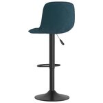 vidaXL Tabourets de bar lot de 2 bleu velours