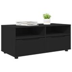vidaXL Meuble TV avec tiroir Noir 100 x 48 x 43 cm Bois d'ingénierie