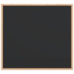 vidaXL Tableau noir avec cadre en bois de pin massif noir 60x55 cm