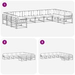 vidaXL Ensemble de canapés d'extérieur 10 pc Naturel et Anthracite