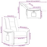 vidaXL Fauteuil inclinable Gris foncé Tissu