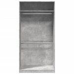 vidaXL Garde-robe Gris béton 100x50x200 cm Aggloméré