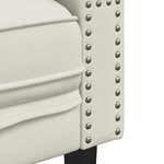 vidaXL Canapé Chesterfield avec traversins 3 places crème velours