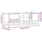 vidaXL Meuble TV chêne marron 120x35x41 cm bois d'ingénierie et métal