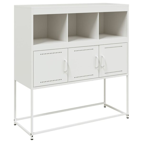 vidaXL Buffet blanc 100 5x39x107 cm acier