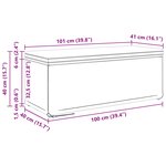 vidaXL Tabouret Gris 101 x 41 x 40 cm