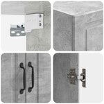vidaXL Armoire Murale 59 x 31 x 60 cm Bois d'ingénierie Gris béton