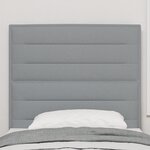 vidaXL Têtière LED Design Lignes Gris Clair 100 cm Tissu