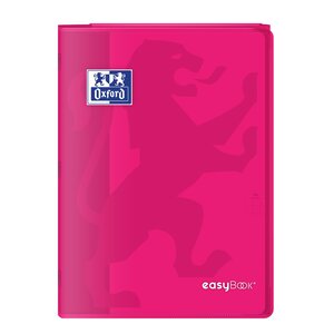Cahier Easybook agrafé 21x29.7cm 96 pages grands carreaux 90g rose OXFORD