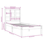 vidaXL Cadre de lit sans matelas 90x190 cm bois massif