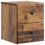 vidaXL Cabinet de chevet mural 2 pc Bois ancien 34 5 x 33 x 40 cm