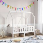 vidaXL Cadre de lit d'enfants forme de maison sans matelas pin