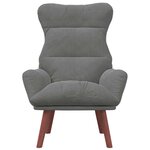 vidaXL fauteuil Gris foncé 69 x 74 x 93 cm Velours