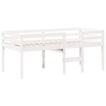 vidaXL Lit haut sans matelas blanc 90x190 cm bois de pin massif