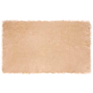 vidaXL Tapis en Peau de Mouton Synthétique Beige 200 x 100 cm