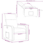 vidaXL Fauteuil inclinable Crème Tissu