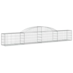 vidaXL Panier de gabions arqué 300x30x40/60 cm Fer galvanisé