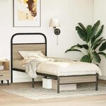 vidaXL Cadre de lit sans matelas 80x200cm chêne fumé bois d'ingénierie